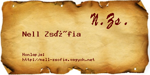 Nell Zsófia névjegykártya