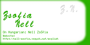 zsofia nell business card